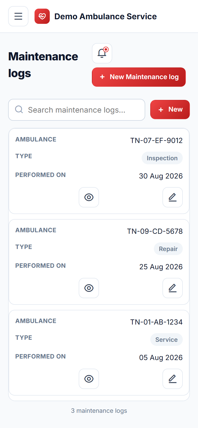 Ambulance Booking & Dispatch screenshot
