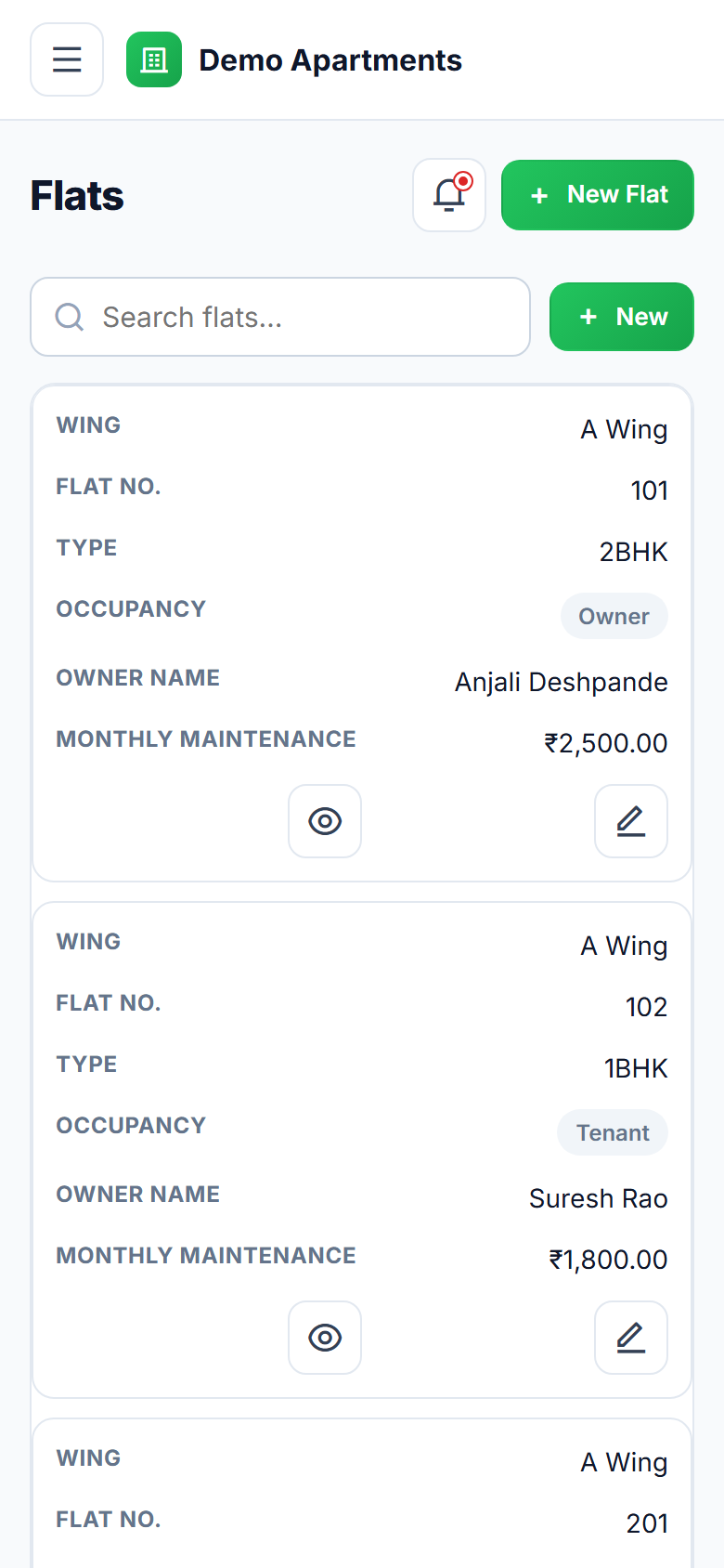 Apartment Society Management screenshot
