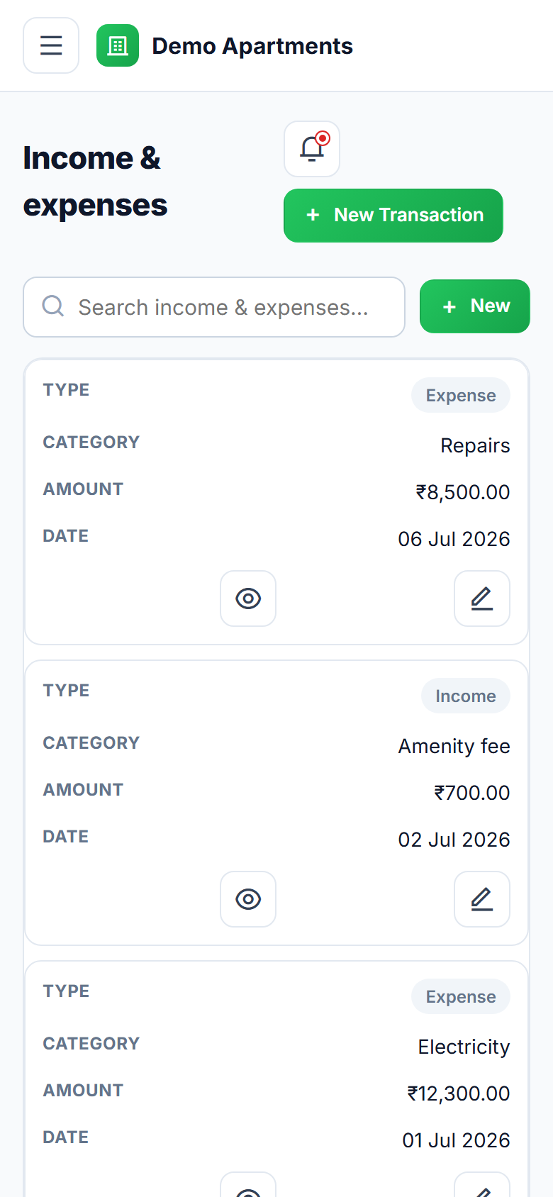 Apartment Society Management screenshot