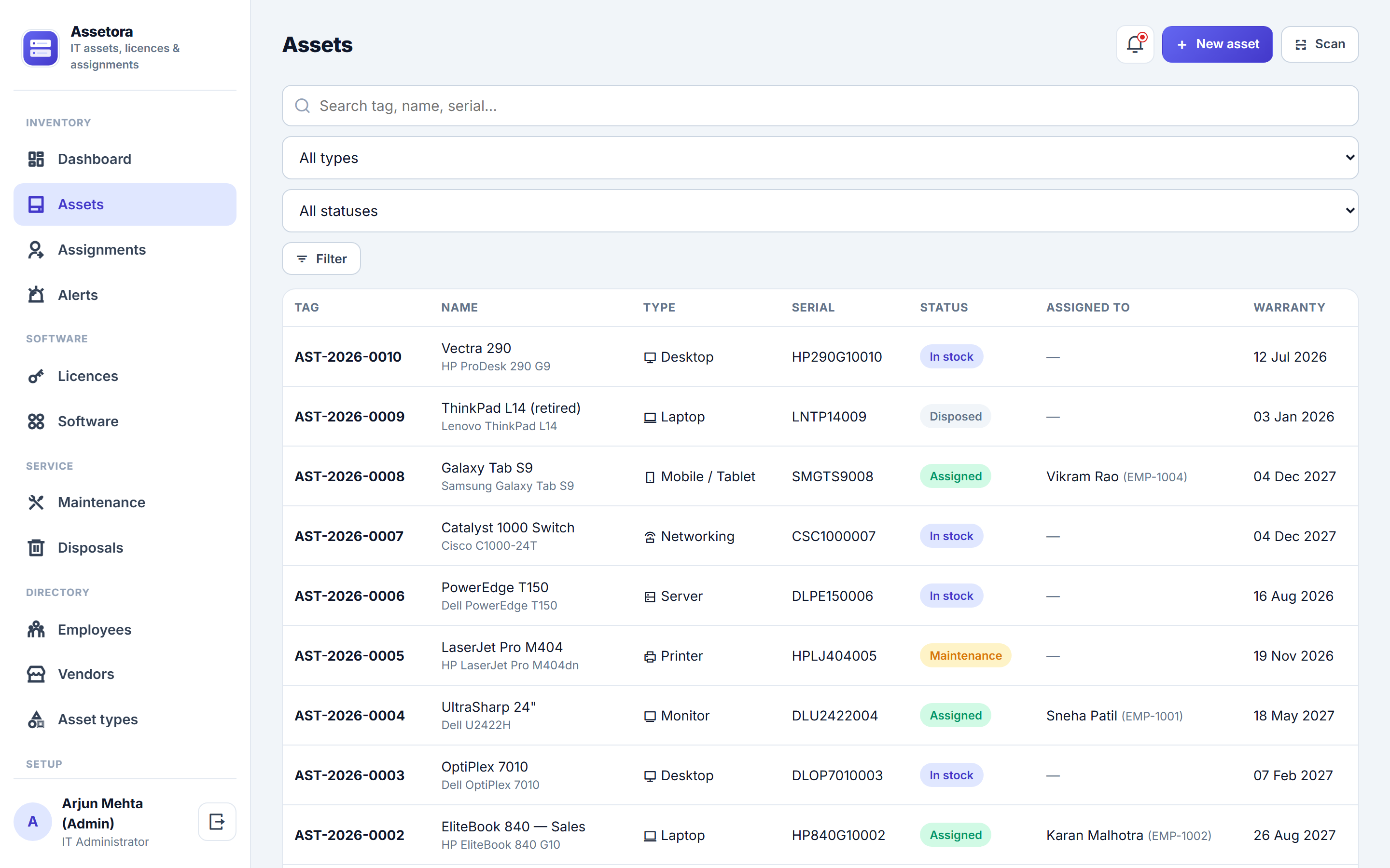 Assetora screenshot