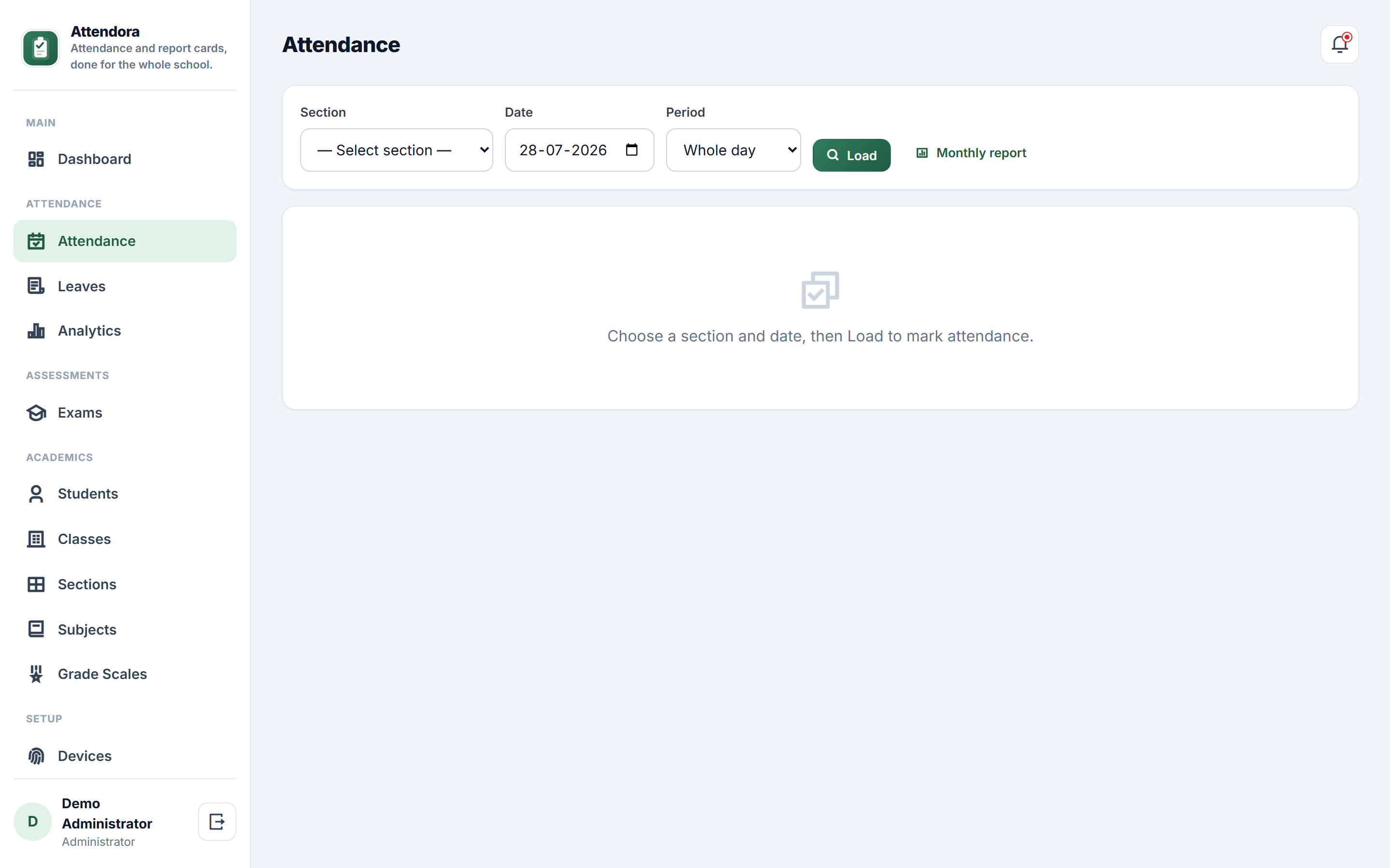 Attendora screenshot