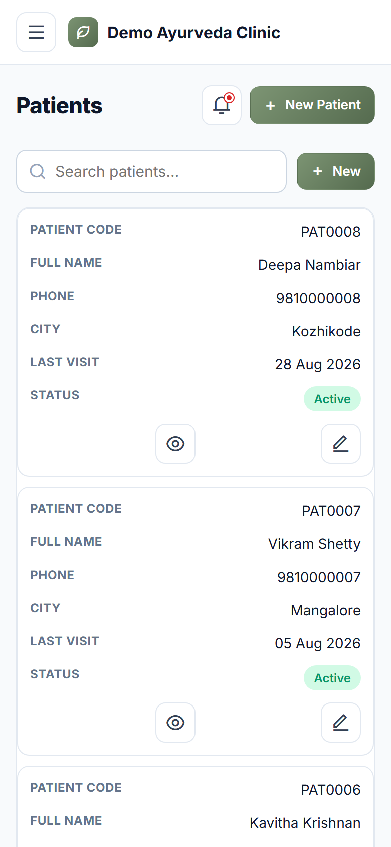 Ayurveda and Homeopathy Practice Management Software screenshot
