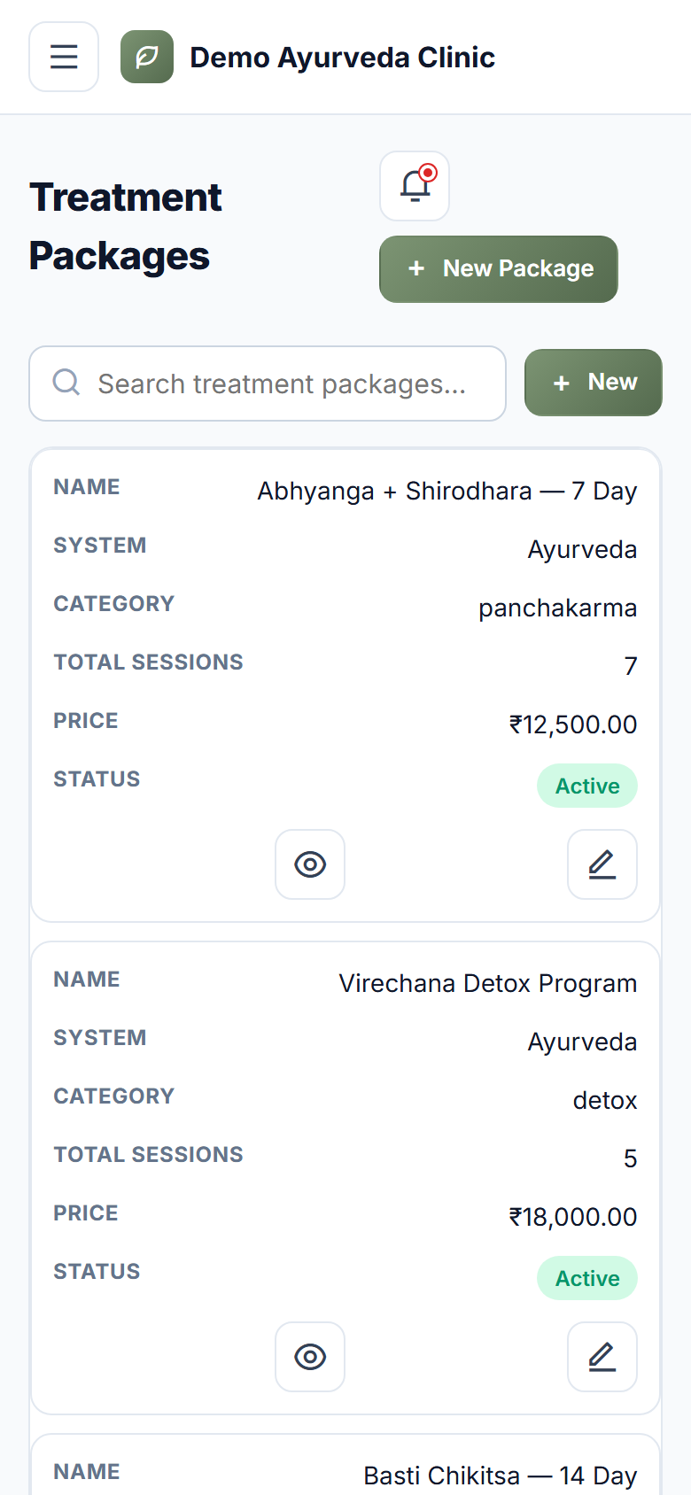 Ayurveda and Homeopathy Practice Management Software screenshot