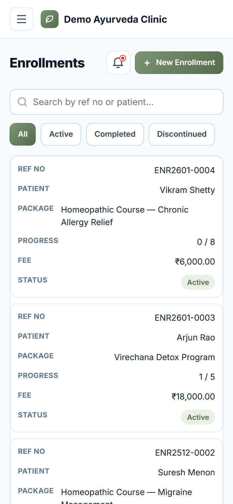 Ayurveda and Homeopathy Practice Management Software screenshot