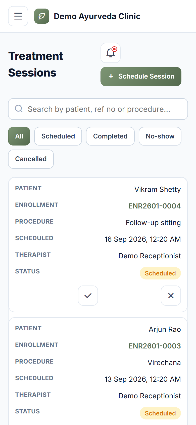 Ayurveda and Homeopathy Practice Management Software screenshot