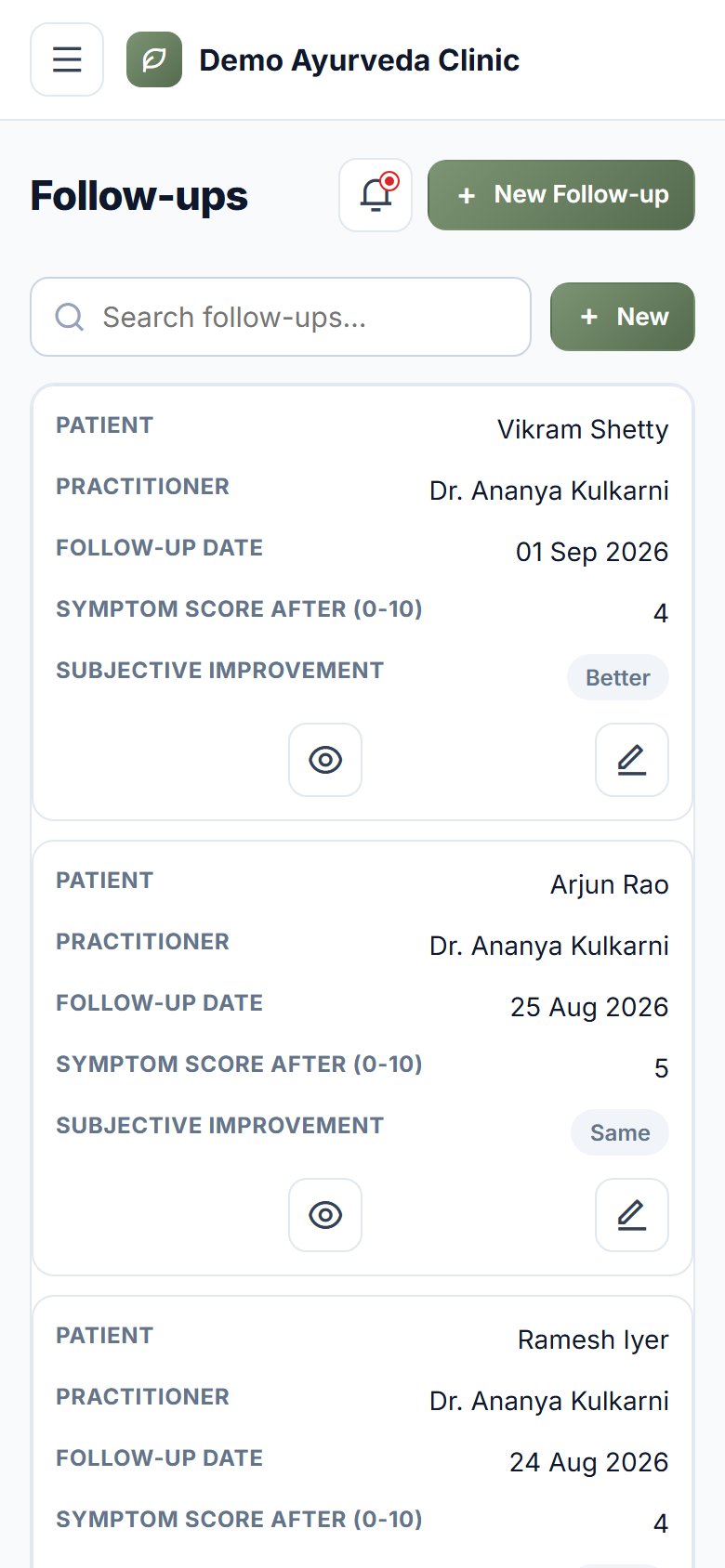 Ayurveda and Homeopathy Practice Management Software screenshot