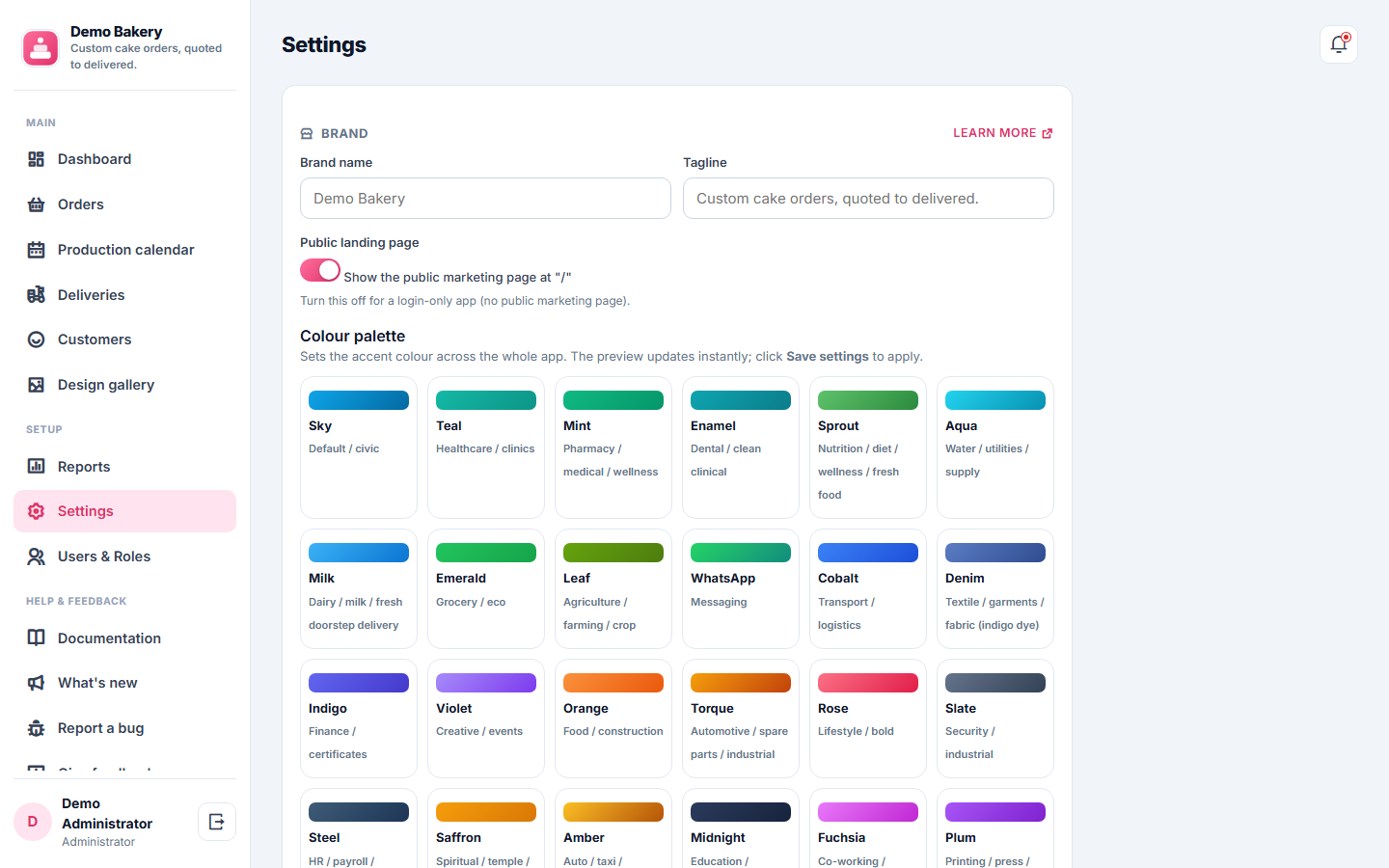 Bakery and Custom Cake Order Management Software screenshot
