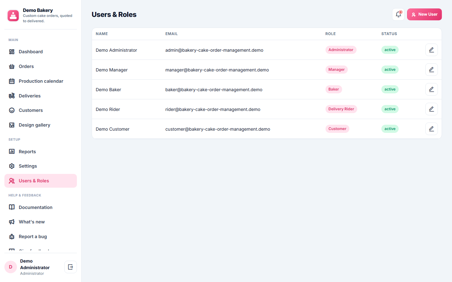 Bakery and Custom Cake Order Management Software screenshot