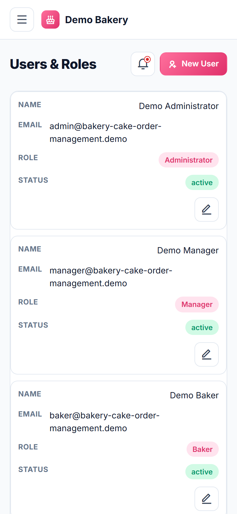 Bakery and Custom Cake Order Management Software screenshot
