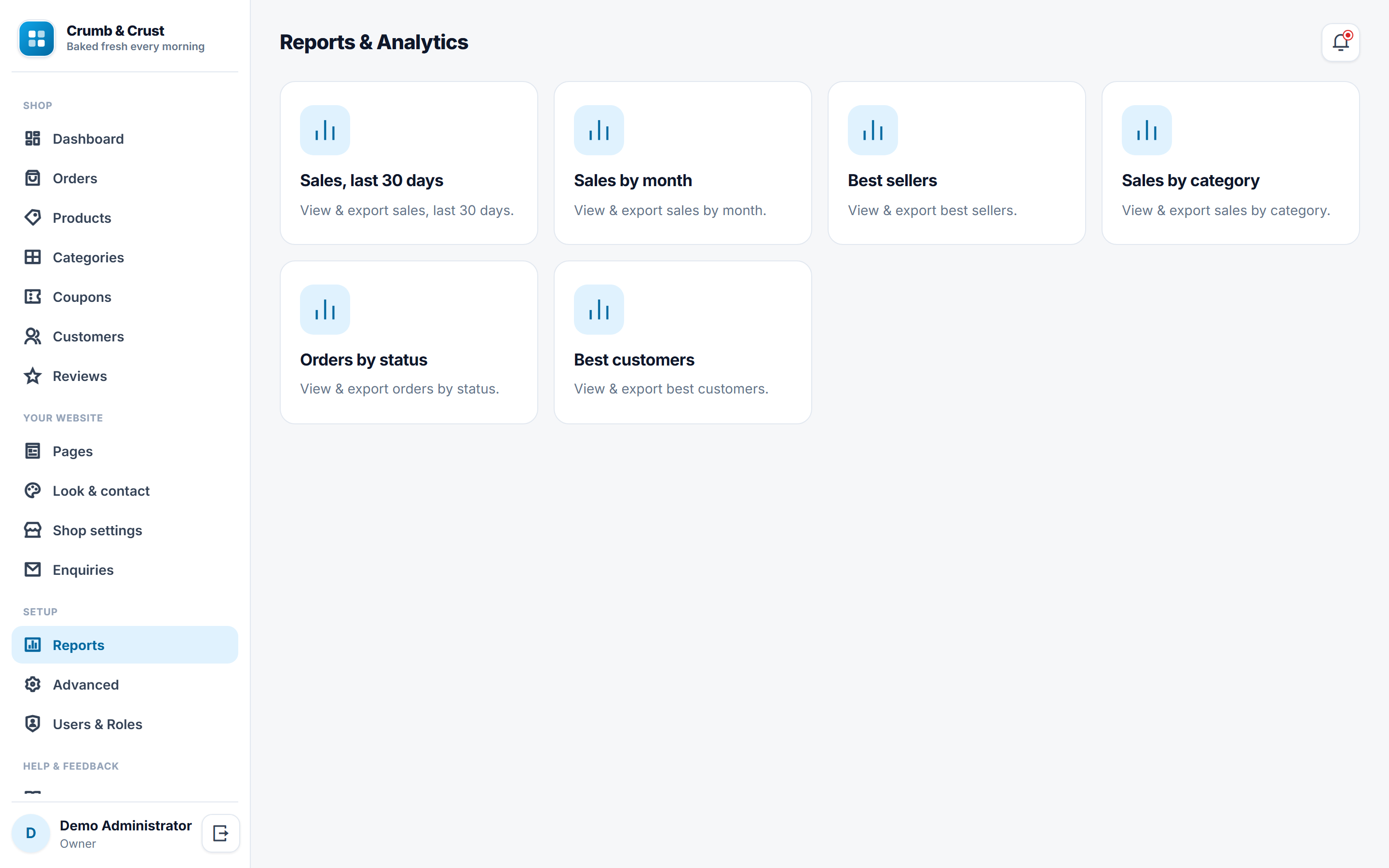 Bakery Online Store and Ordering Software screenshot