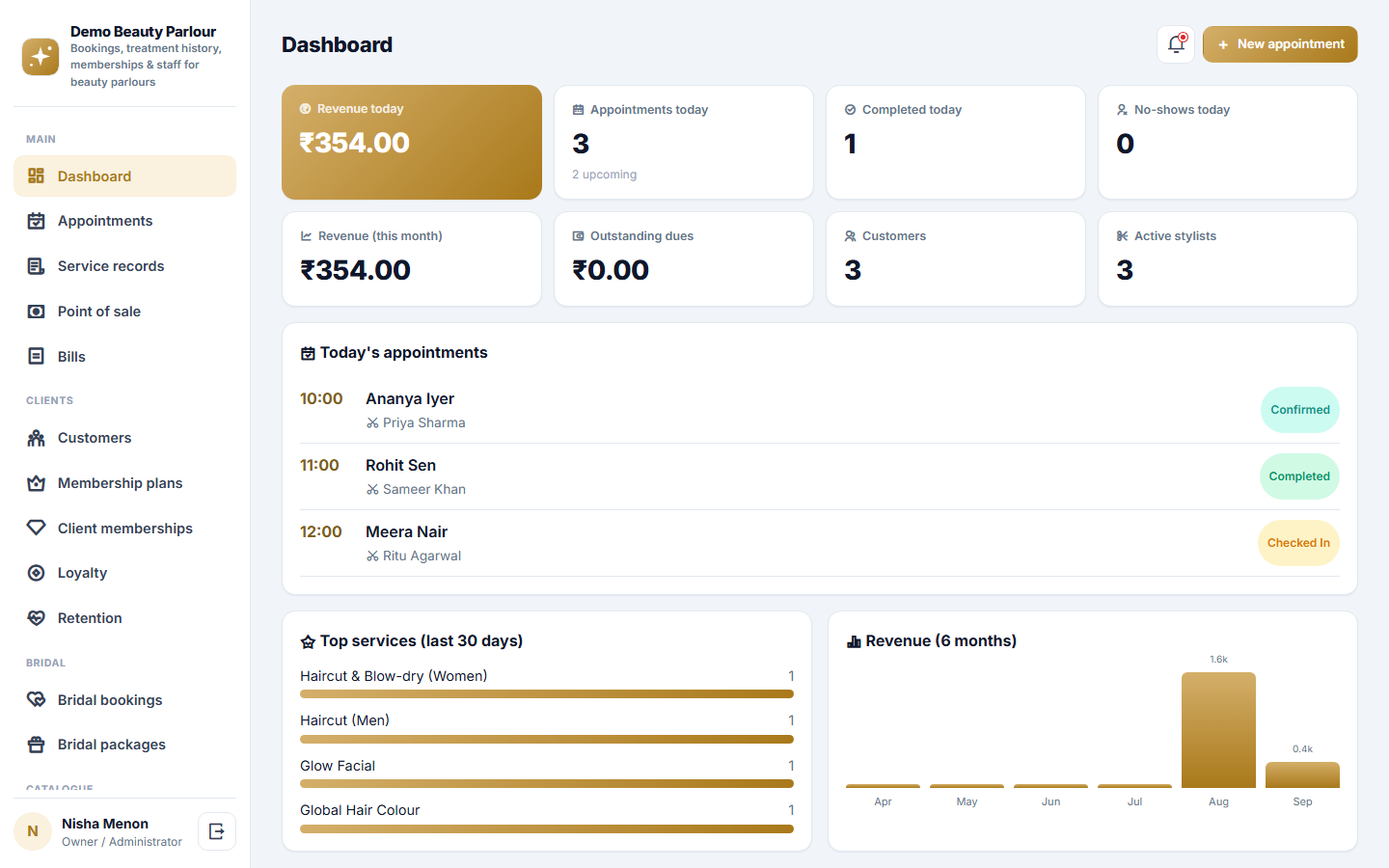 Beauty Parlour Management Software screenshot