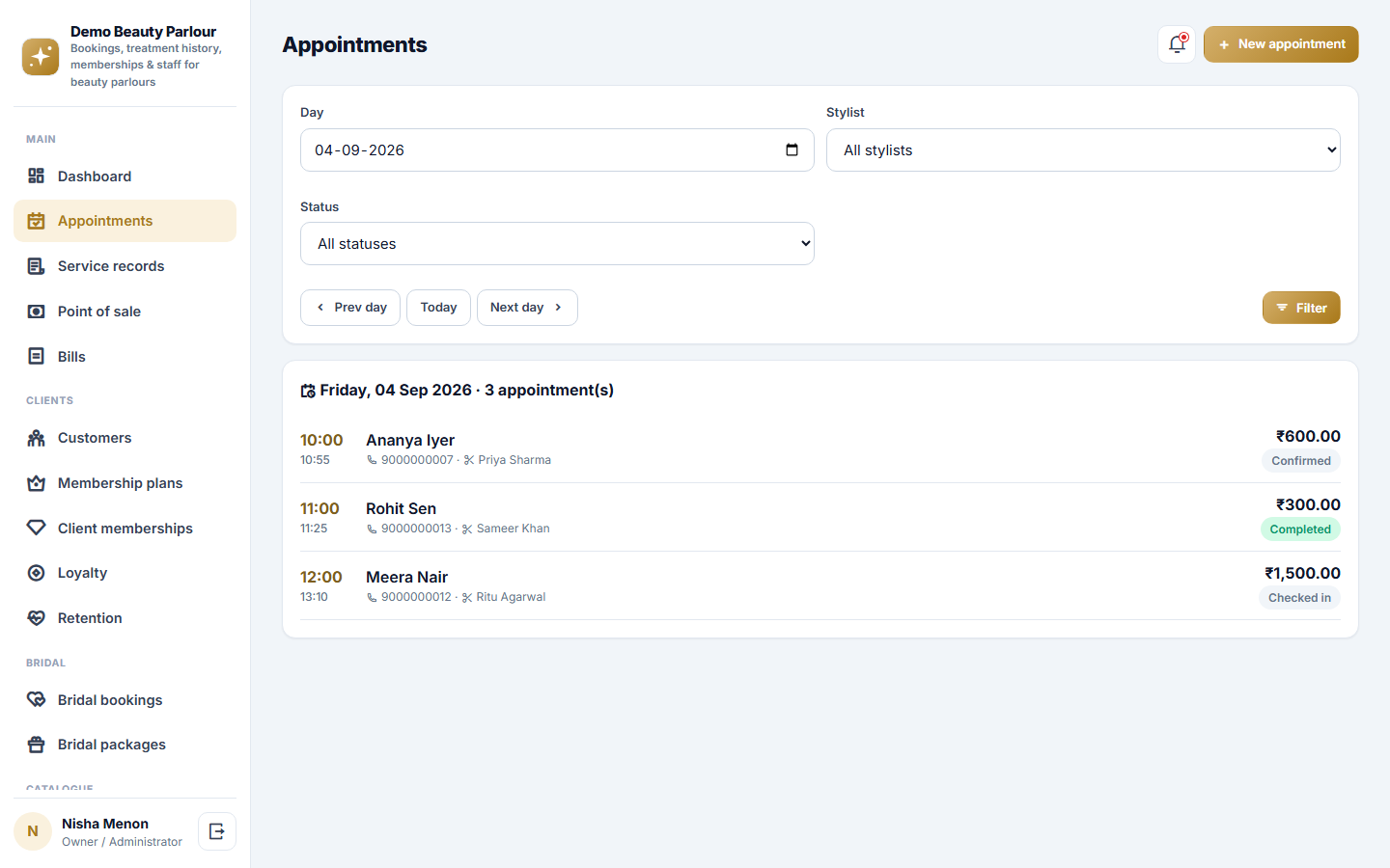 Beauty Parlour Management Software screenshot