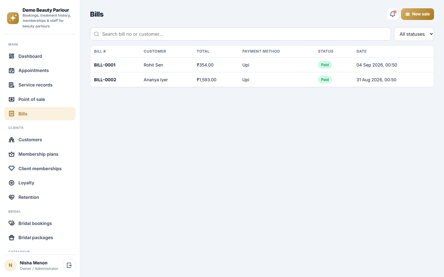 Beauty Parlour Management Software screenshot