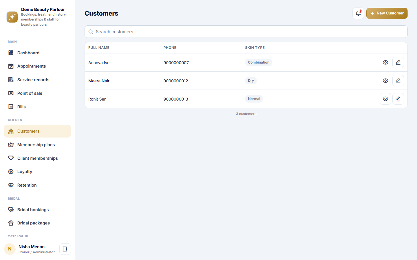 Beauty Parlour Management Software screenshot