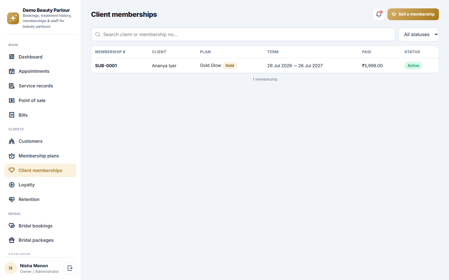 Beauty Parlour Management Software screenshot
