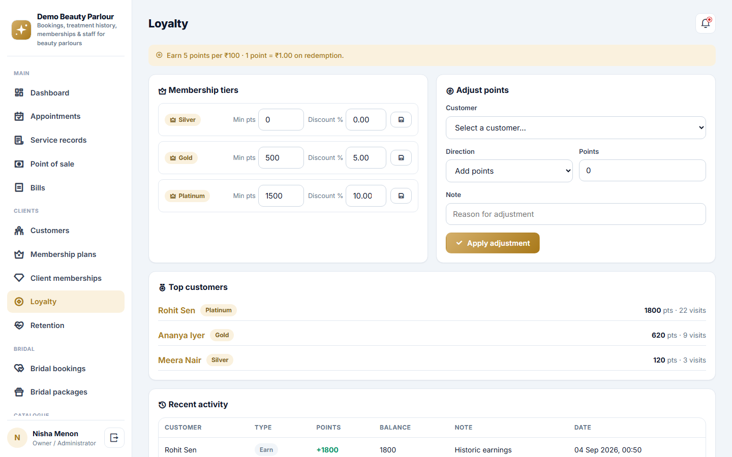 Beauty Parlour Management Software screenshot