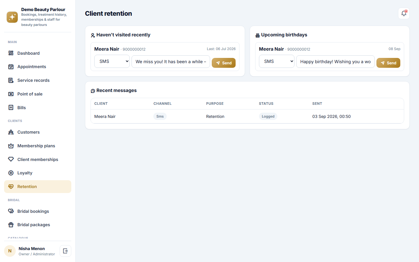 Beauty Parlour Management Software screenshot