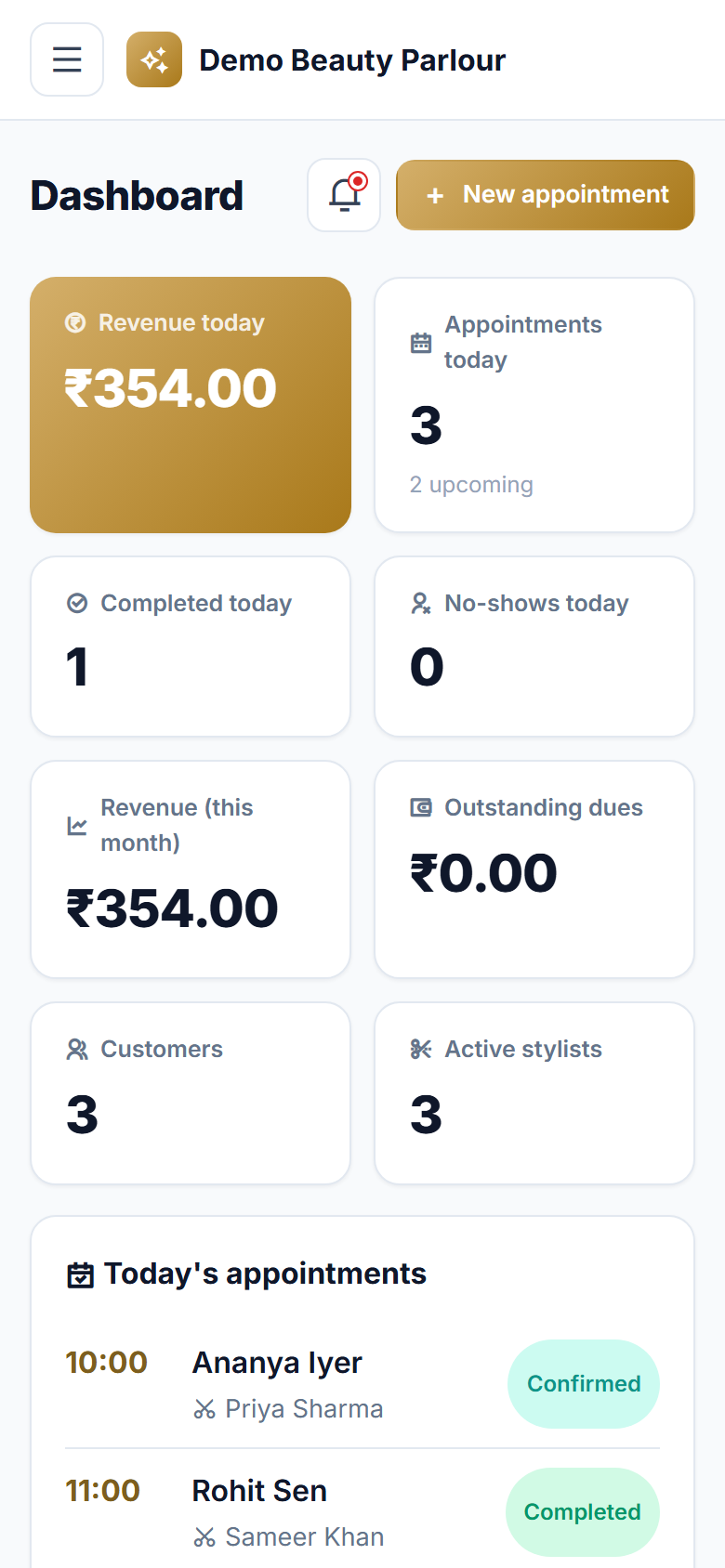 Beauty Parlour Management Software screenshot