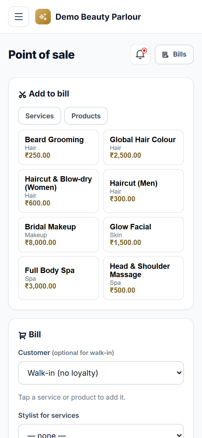 Beauty Parlour Management Software screenshot