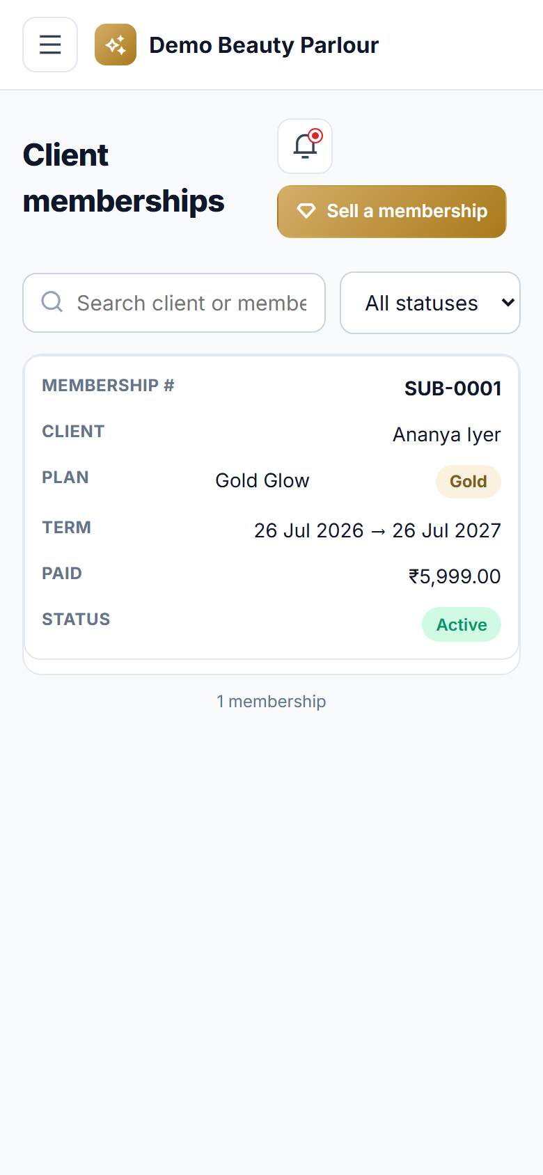 Beauty Parlour Management Software screenshot