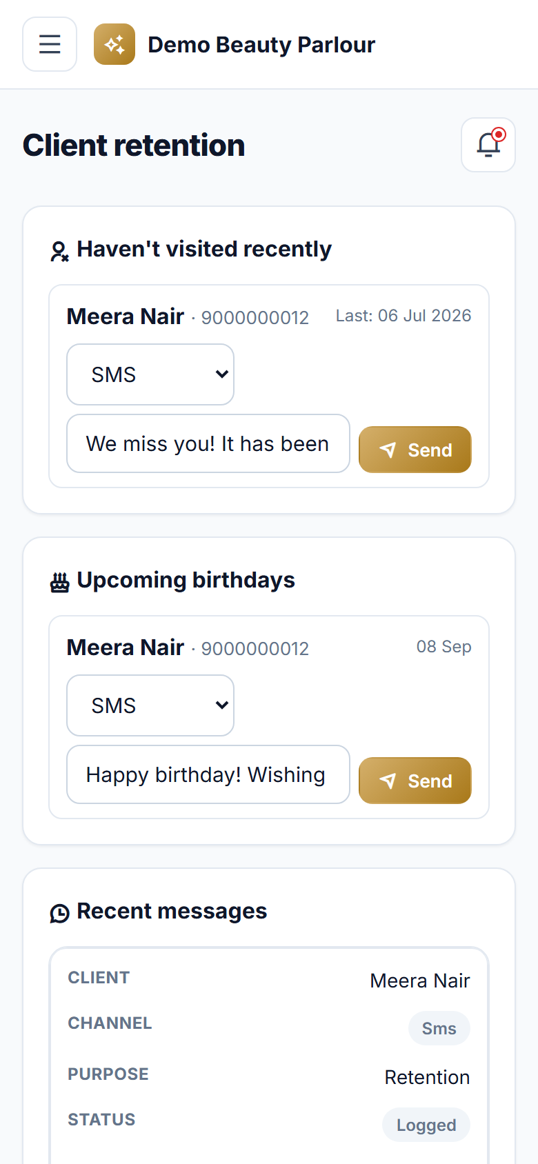 Beauty Parlour Management Software screenshot