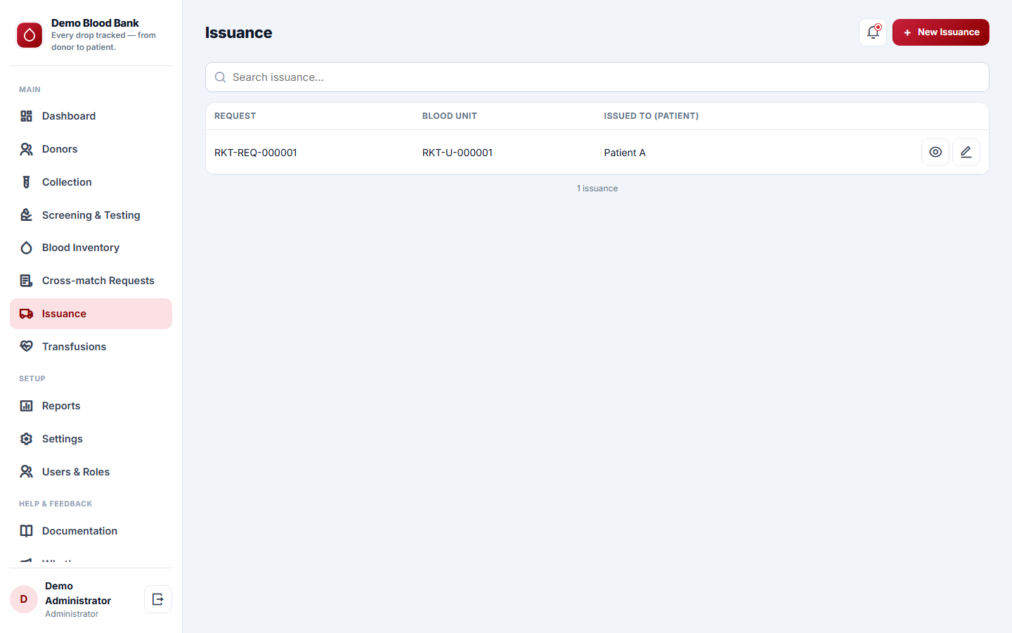 Blood Bank Management screenshot