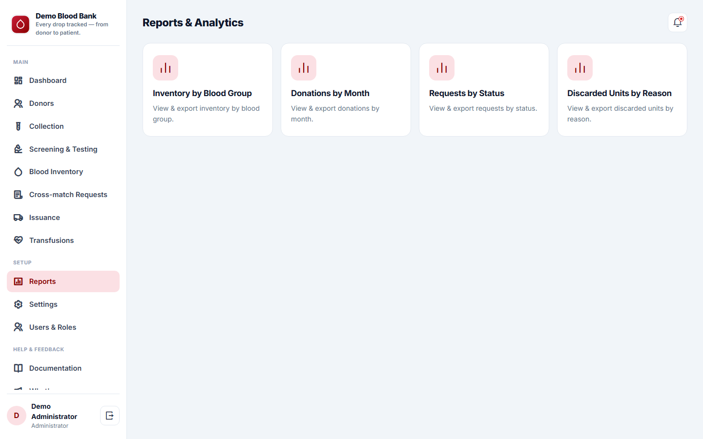 Blood Bank Management screenshot