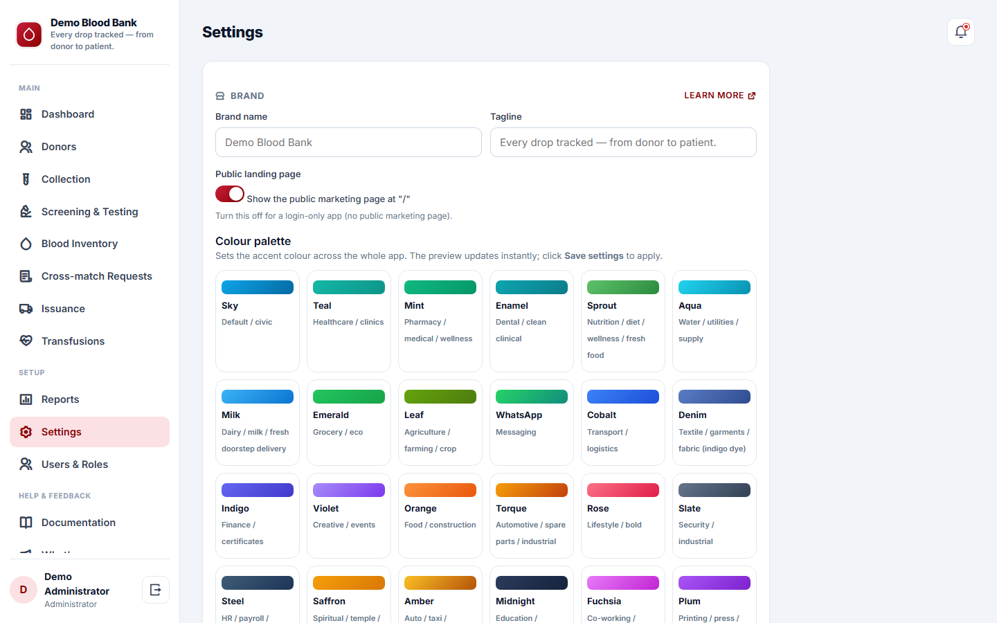 Blood Bank Management screenshot
