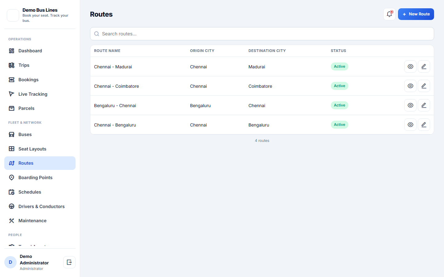 Bus Booking & Transport Management System screenshot