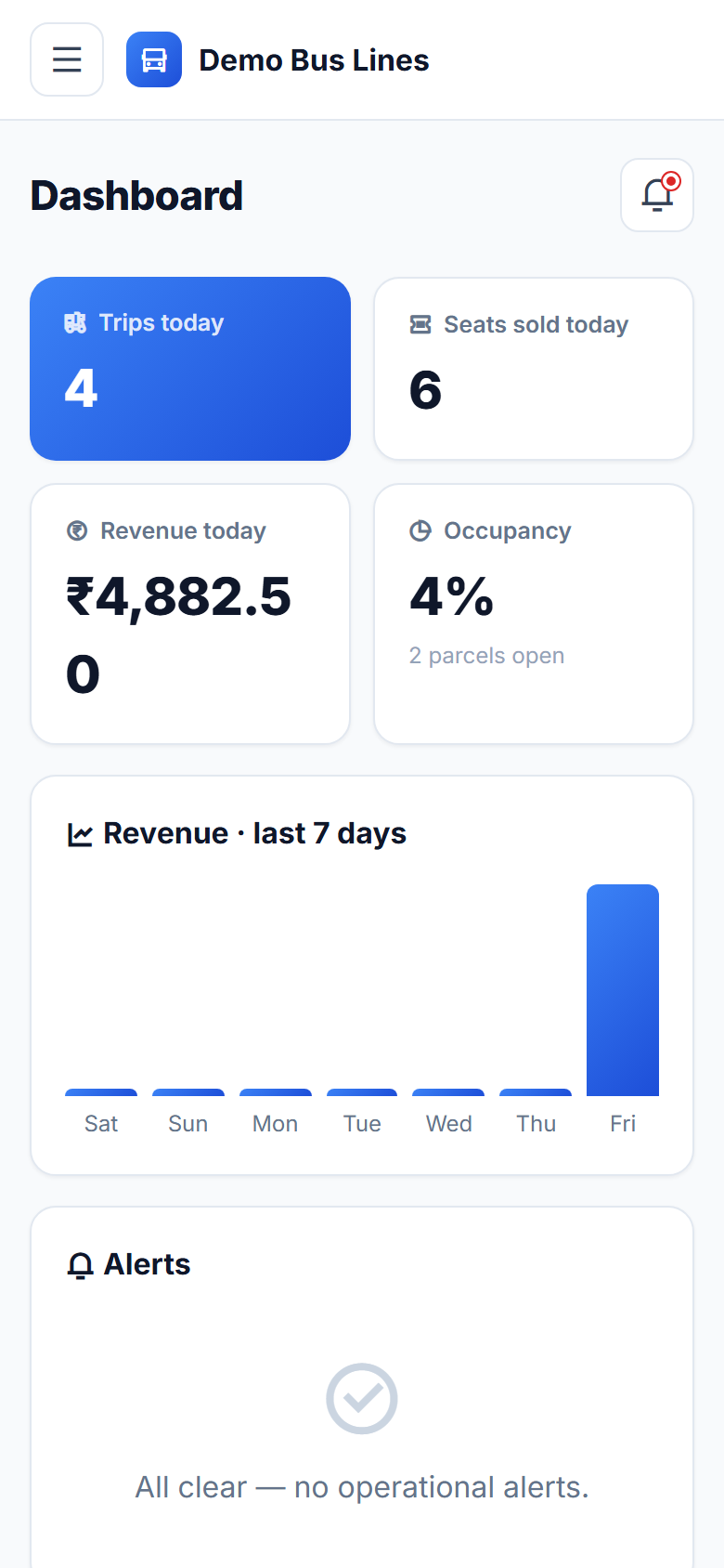Bus Booking & Transport Management System screenshot