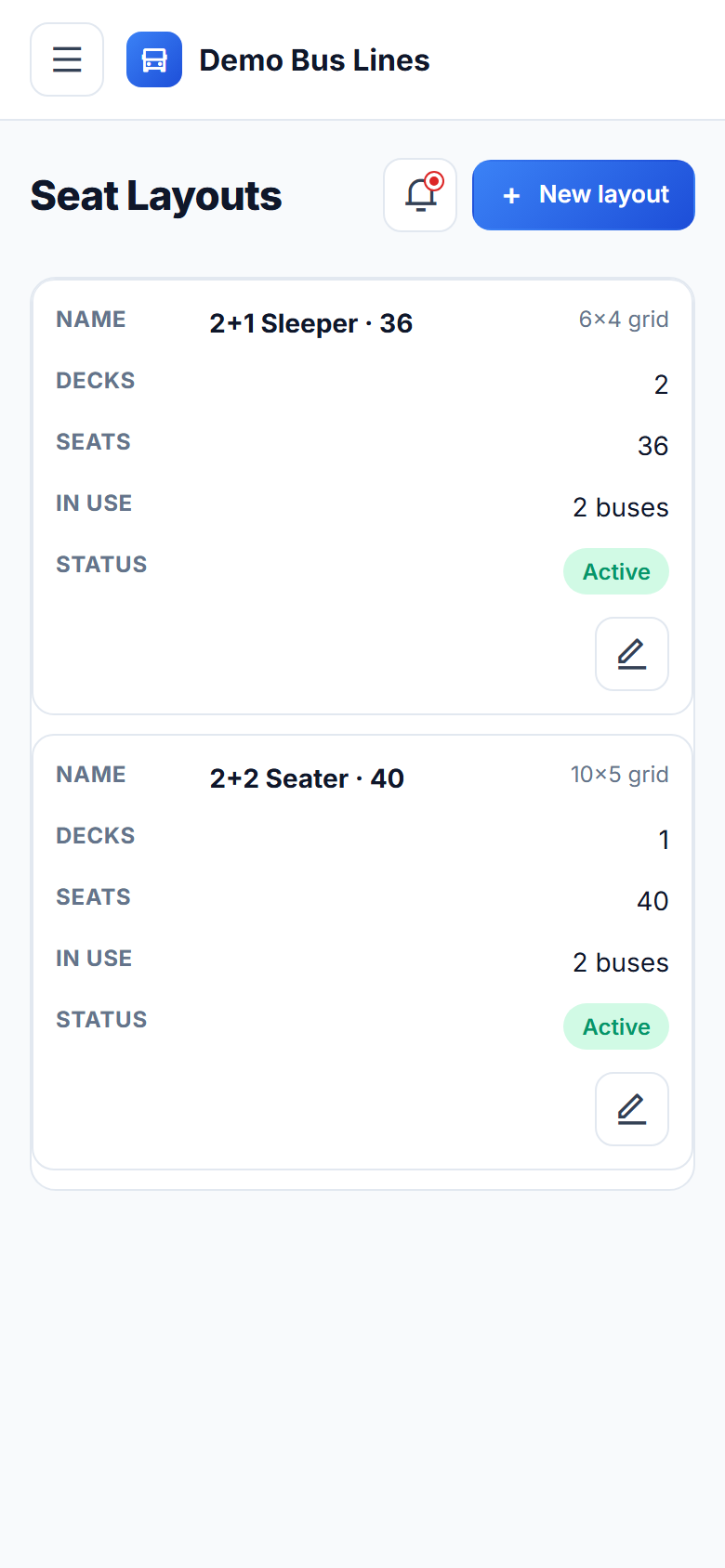 Bus Booking & Transport Management System screenshot