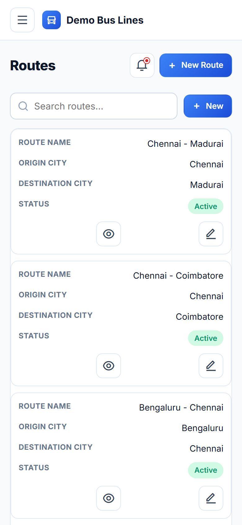 Bus Booking & Transport Management System screenshot