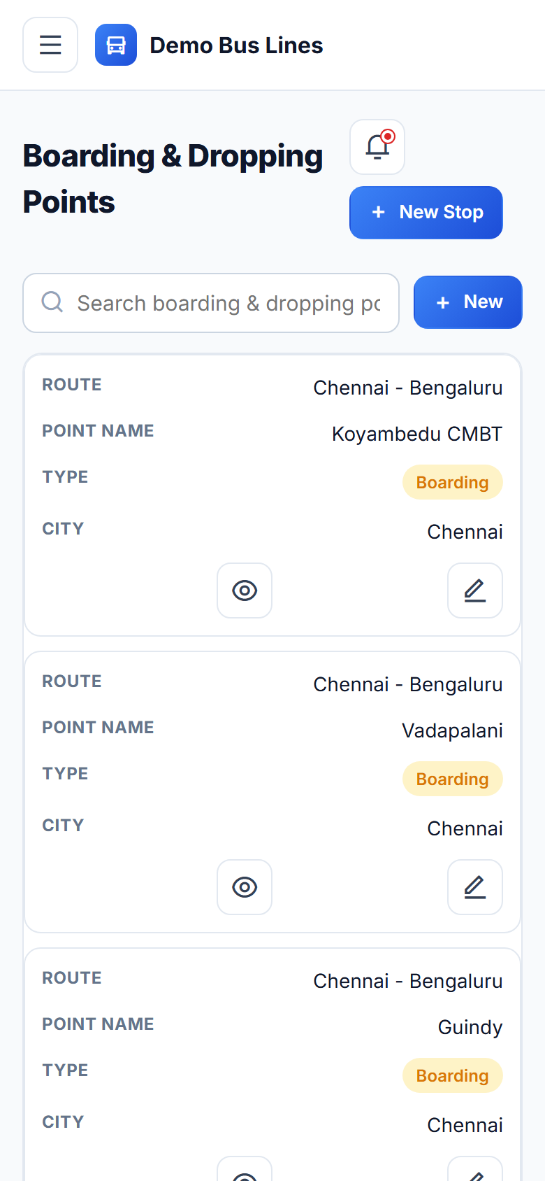 Bus Booking & Transport Management System screenshot