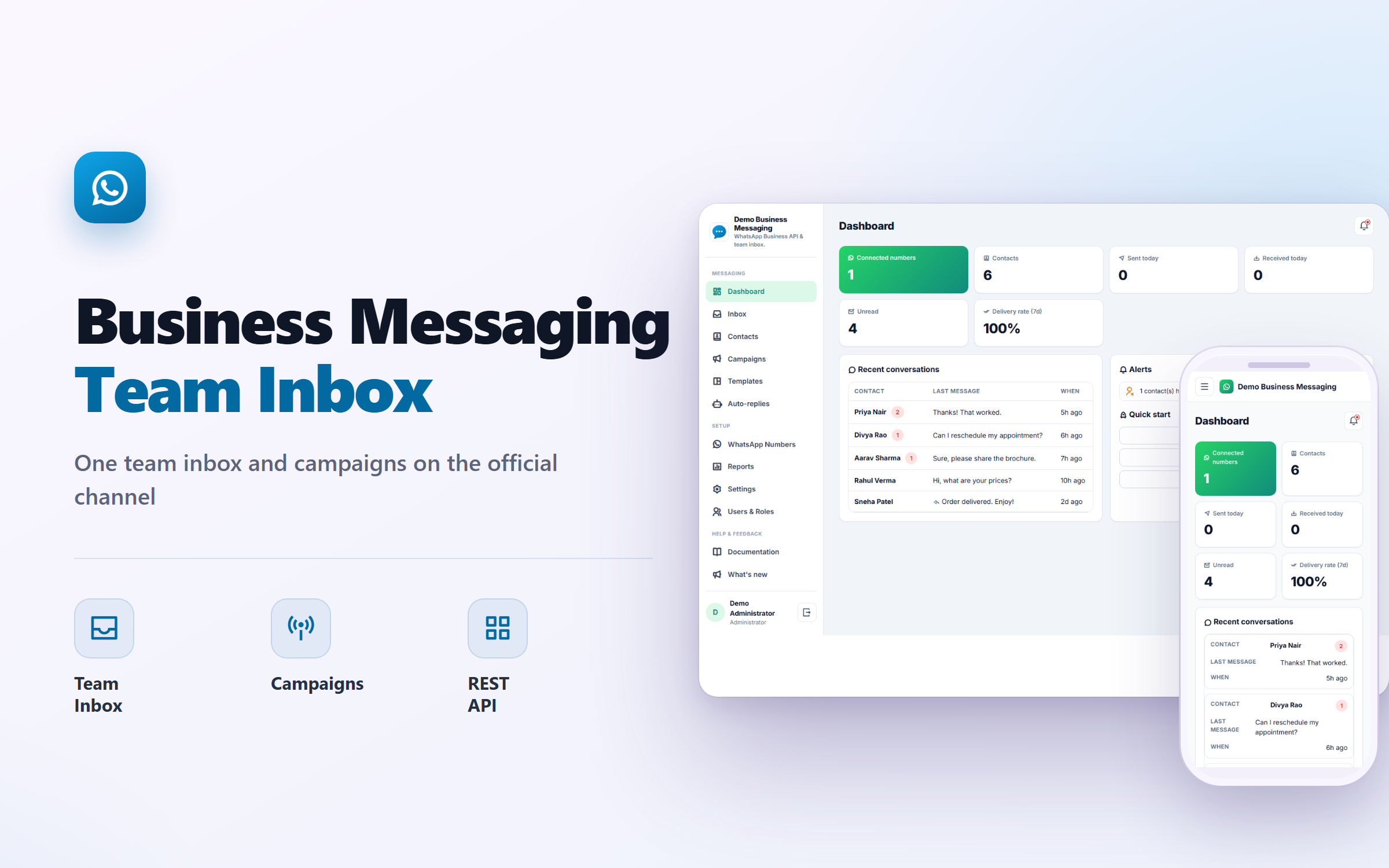 Business Messaging API & Team Inbox Platform