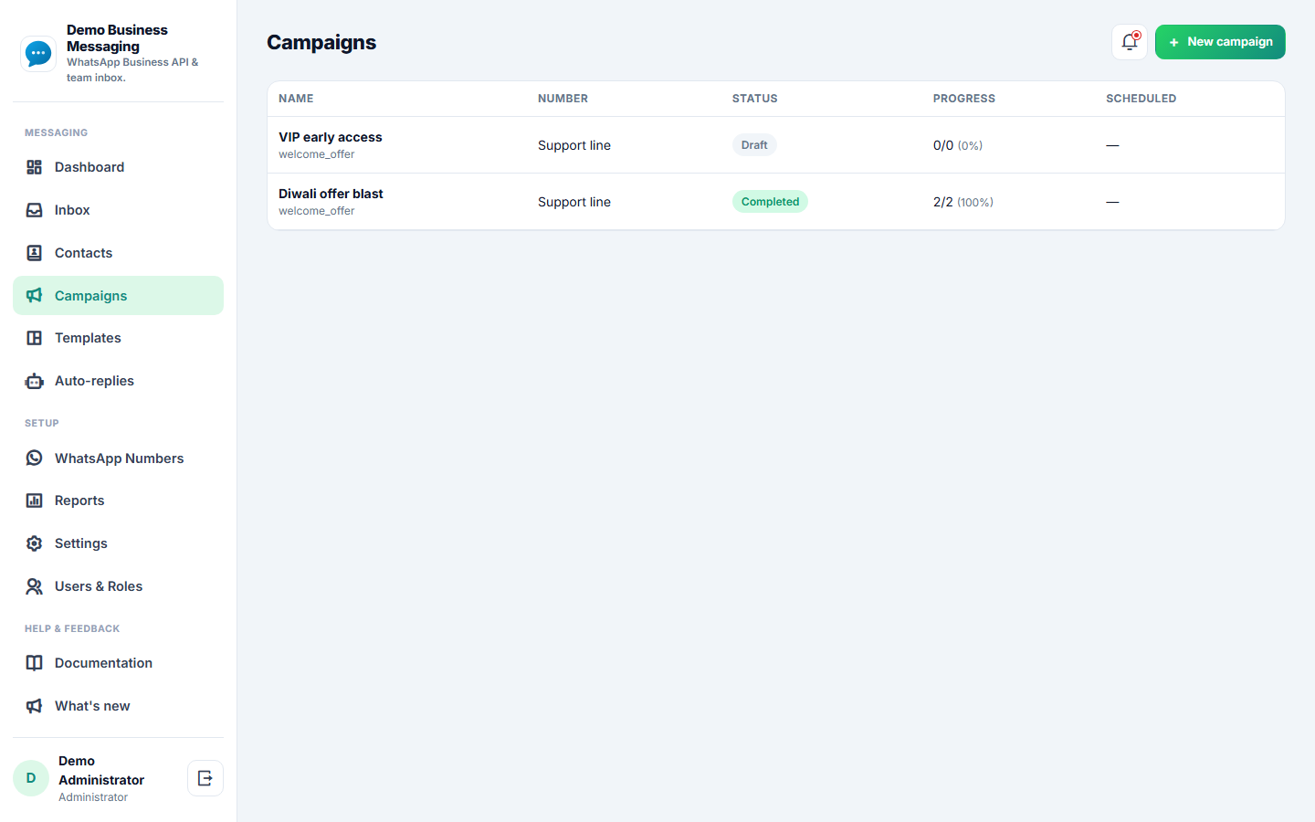 Business Messaging API & Team Inbox Platform screenshot