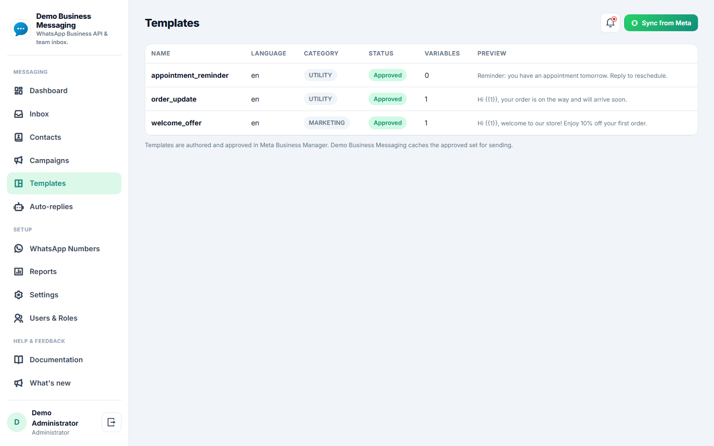 Business Messaging API & Team Inbox Platform screenshot