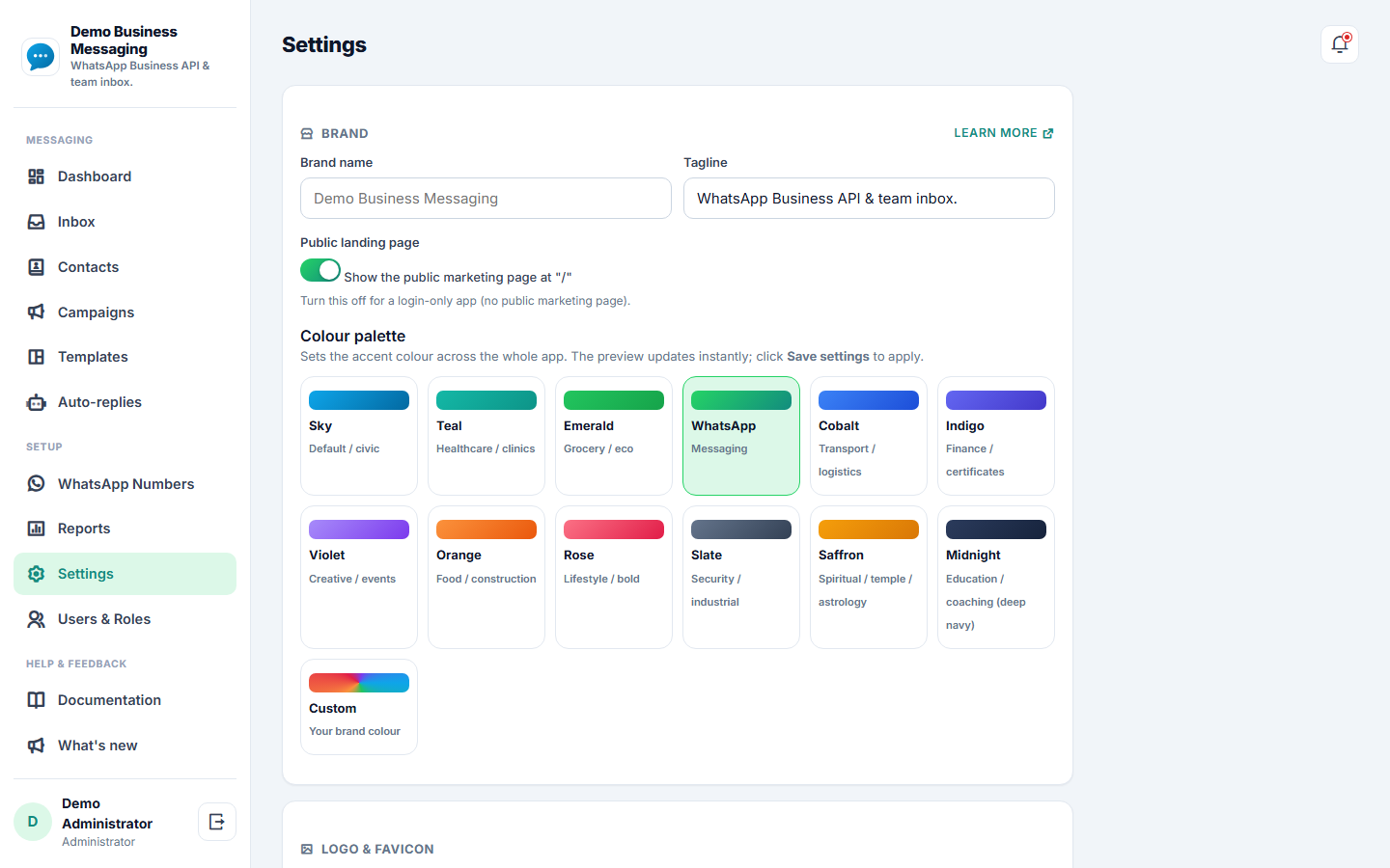 Business Messaging API & Team Inbox Platform screenshot