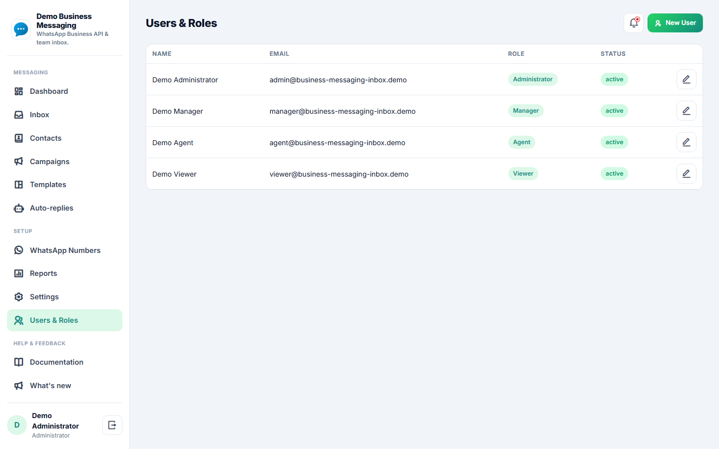 Business Messaging API & Team Inbox Platform screenshot