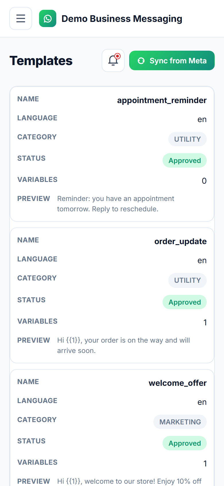 Business Messaging API & Team Inbox Platform screenshot
