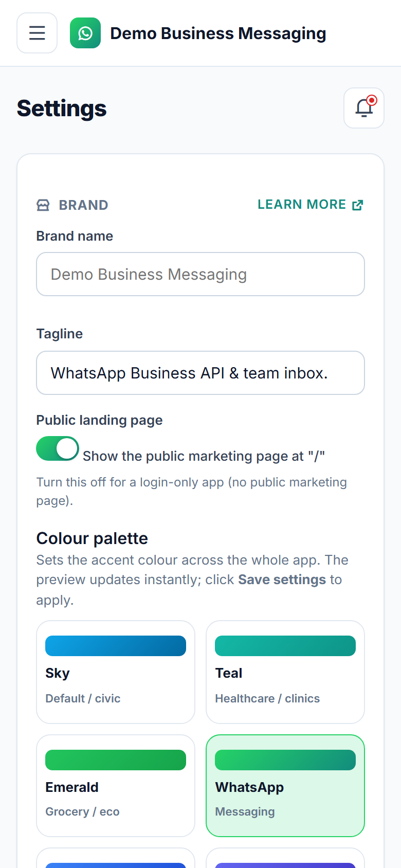Business Messaging API & Team Inbox Platform screenshot