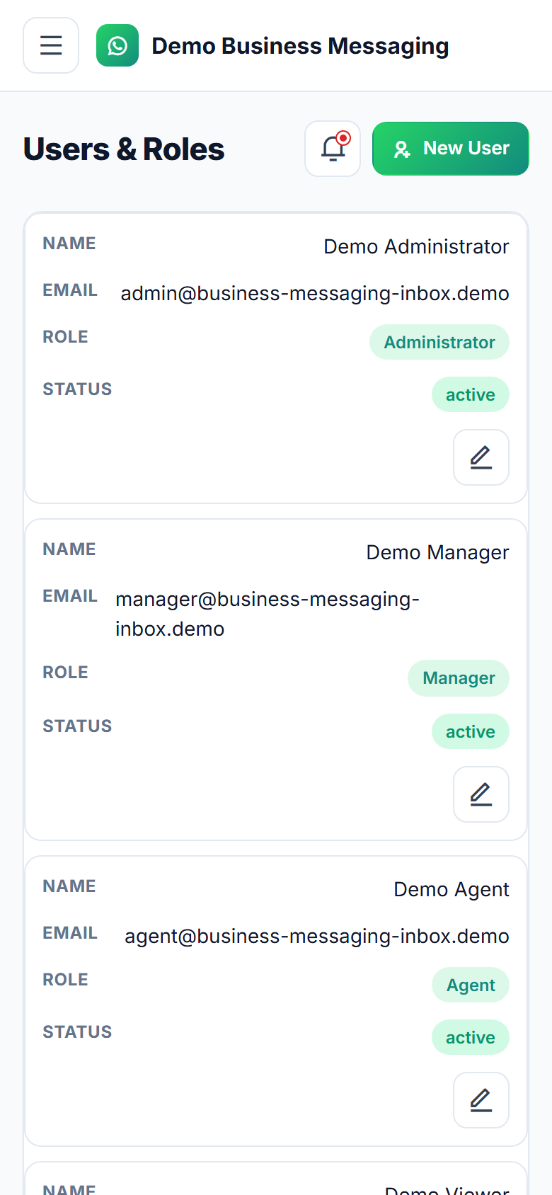 Business Messaging API & Team Inbox Platform screenshot