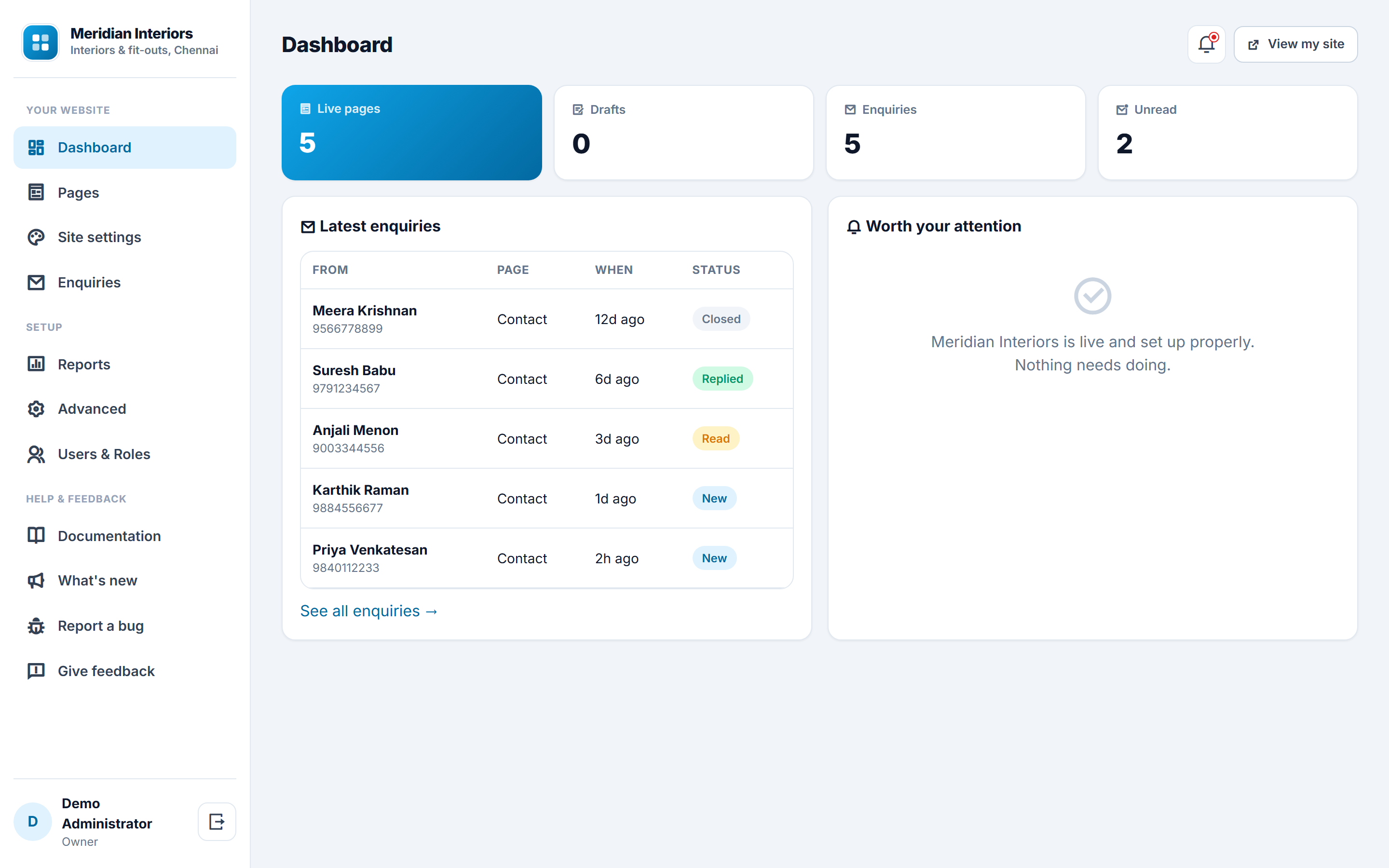 Business Website Builder Software screenshot