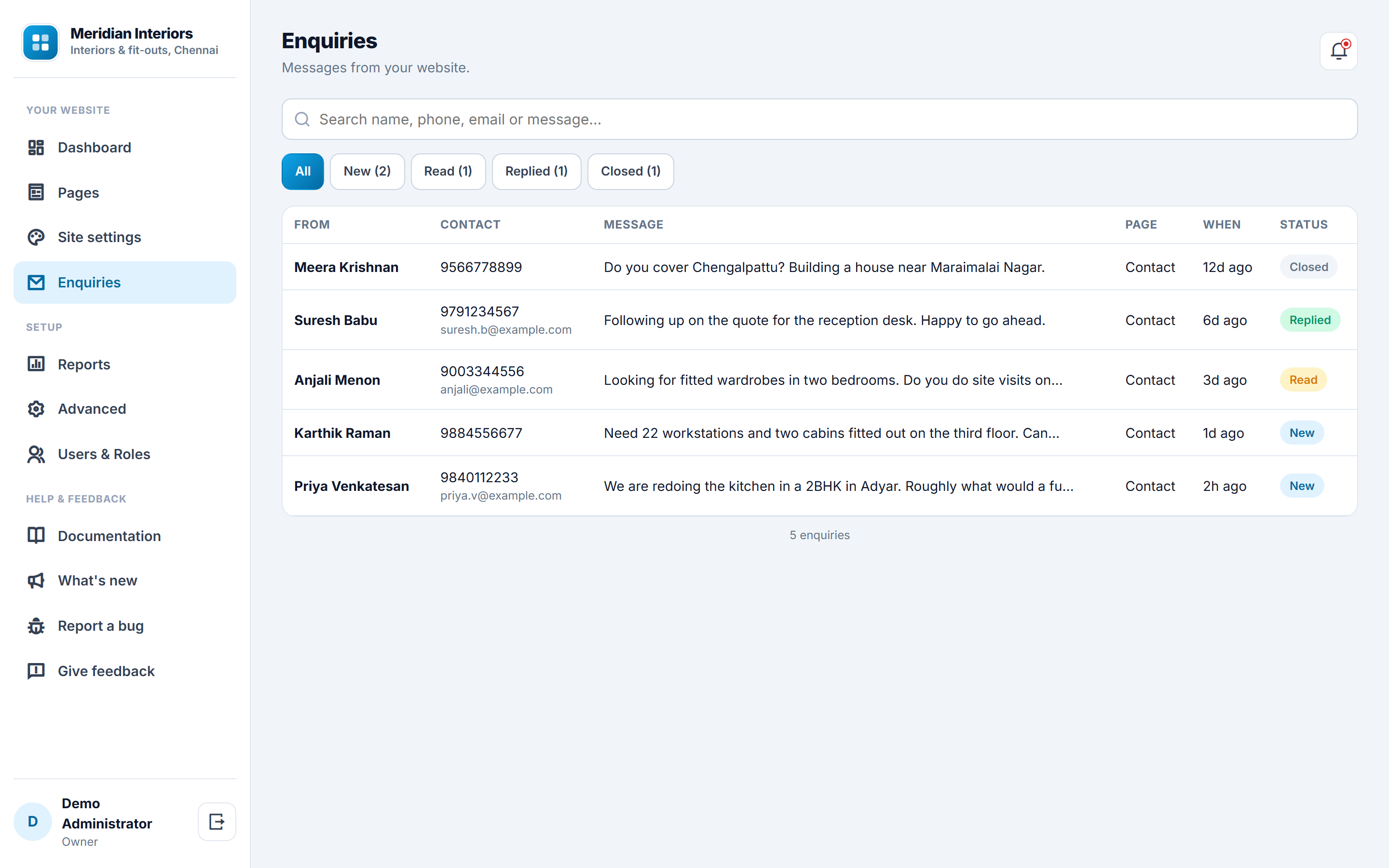 Business Website Builder Software screenshot
