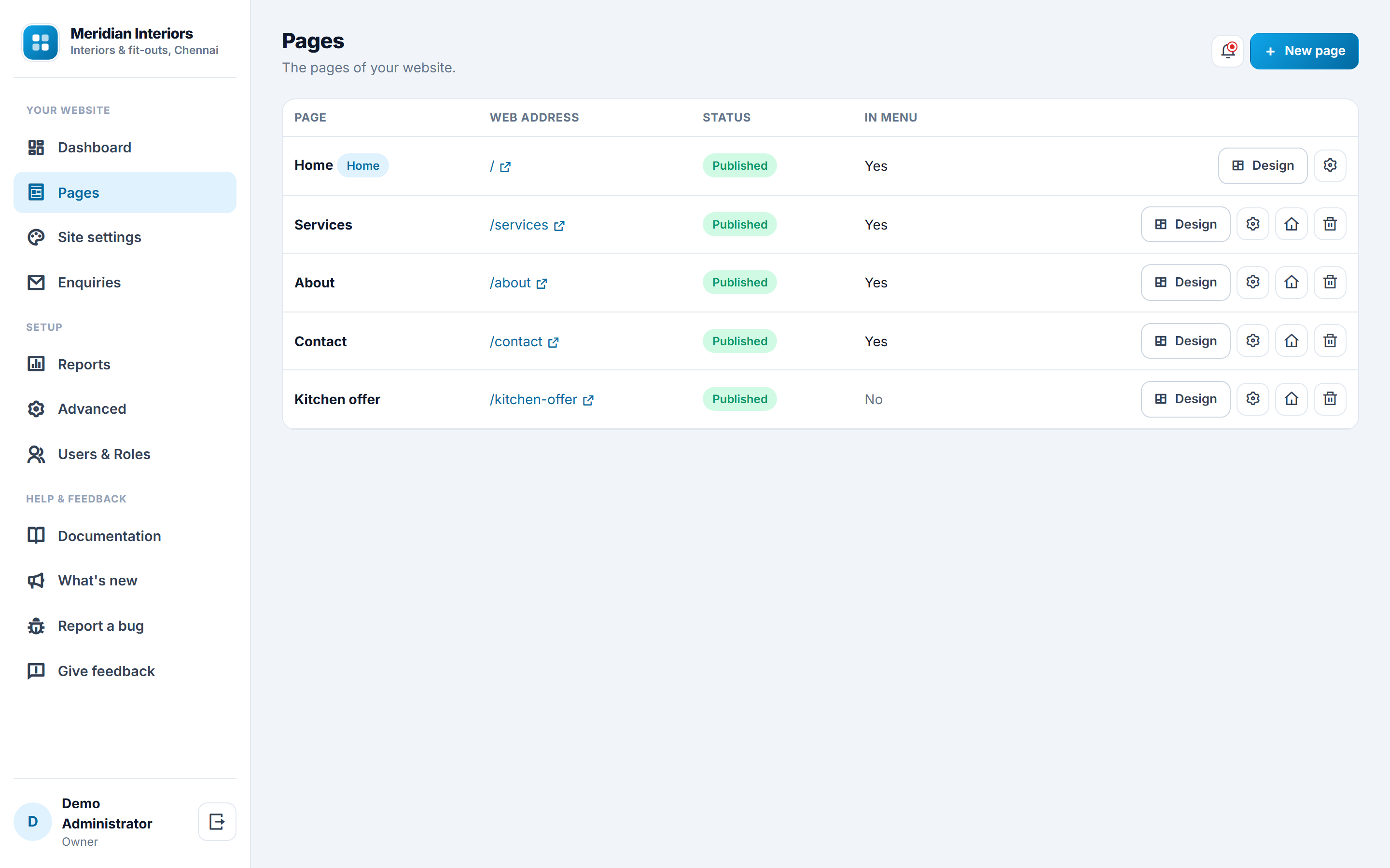Business Website Builder Software screenshot