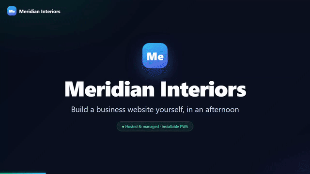 Business Website Builder Software animated preview