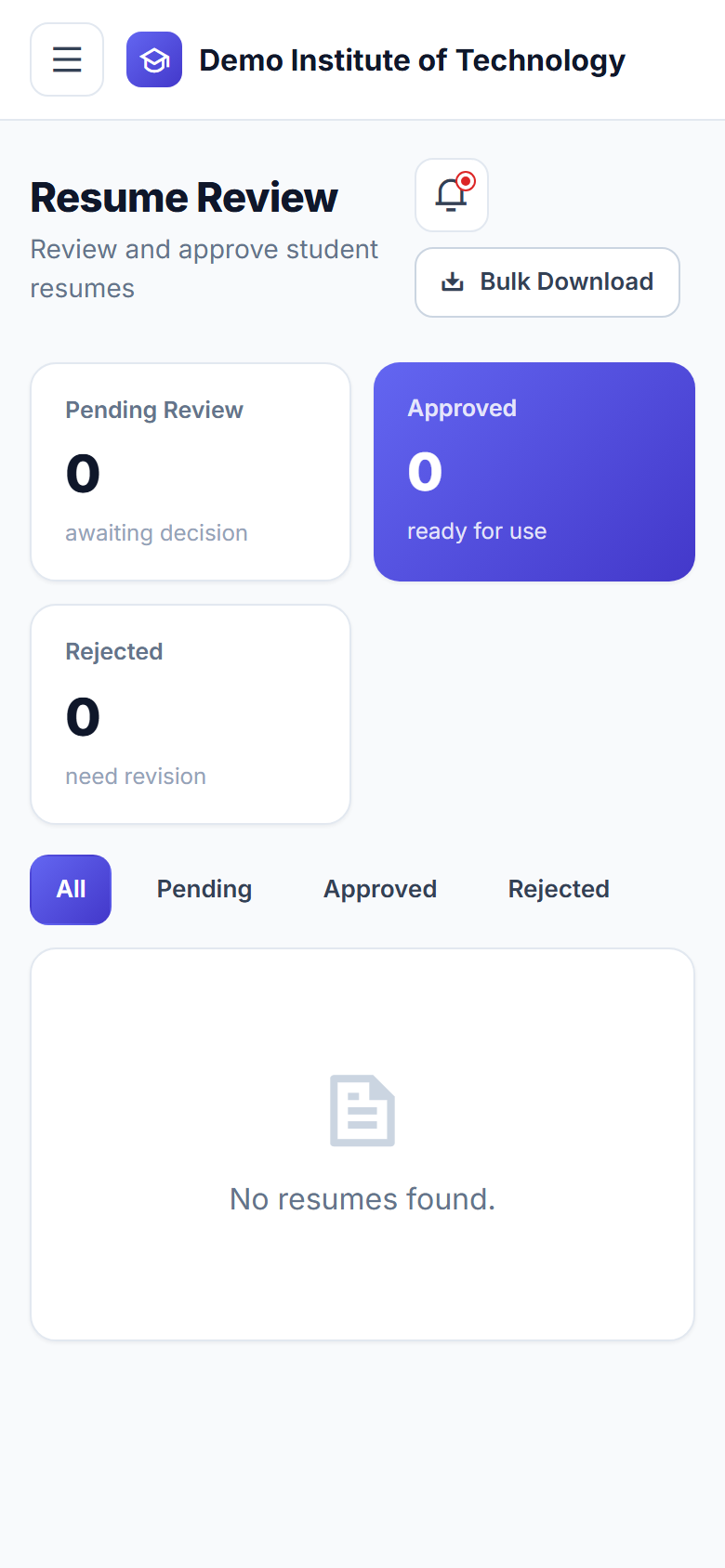 Campus Placement Management Software screenshot