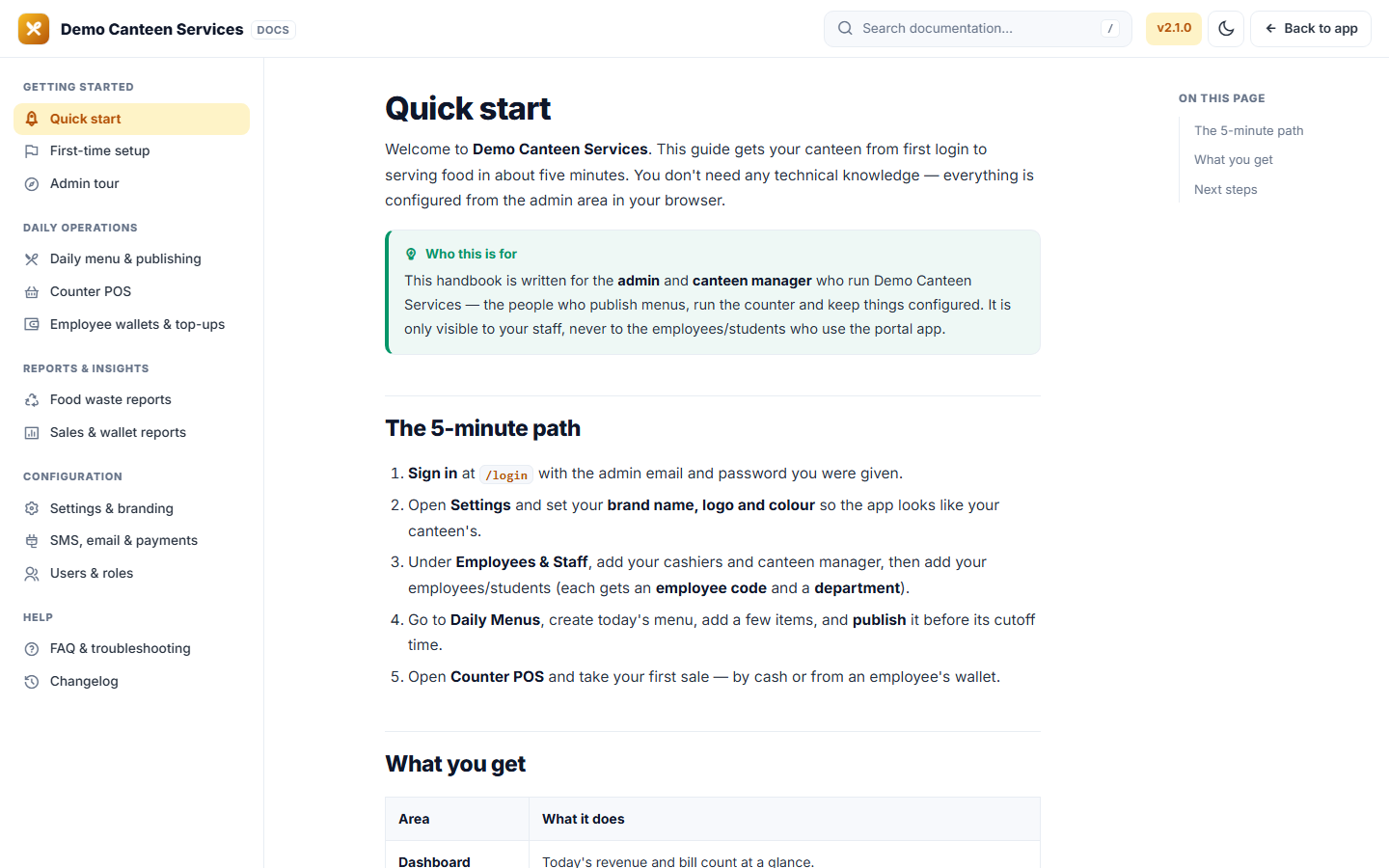 Canteen Management, Cashless Wallet and Pre-Order Software screenshot