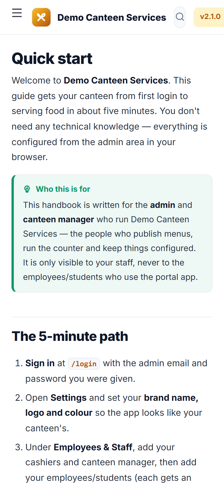 Canteen Management, Cashless Wallet and Pre-Order Software screenshot
