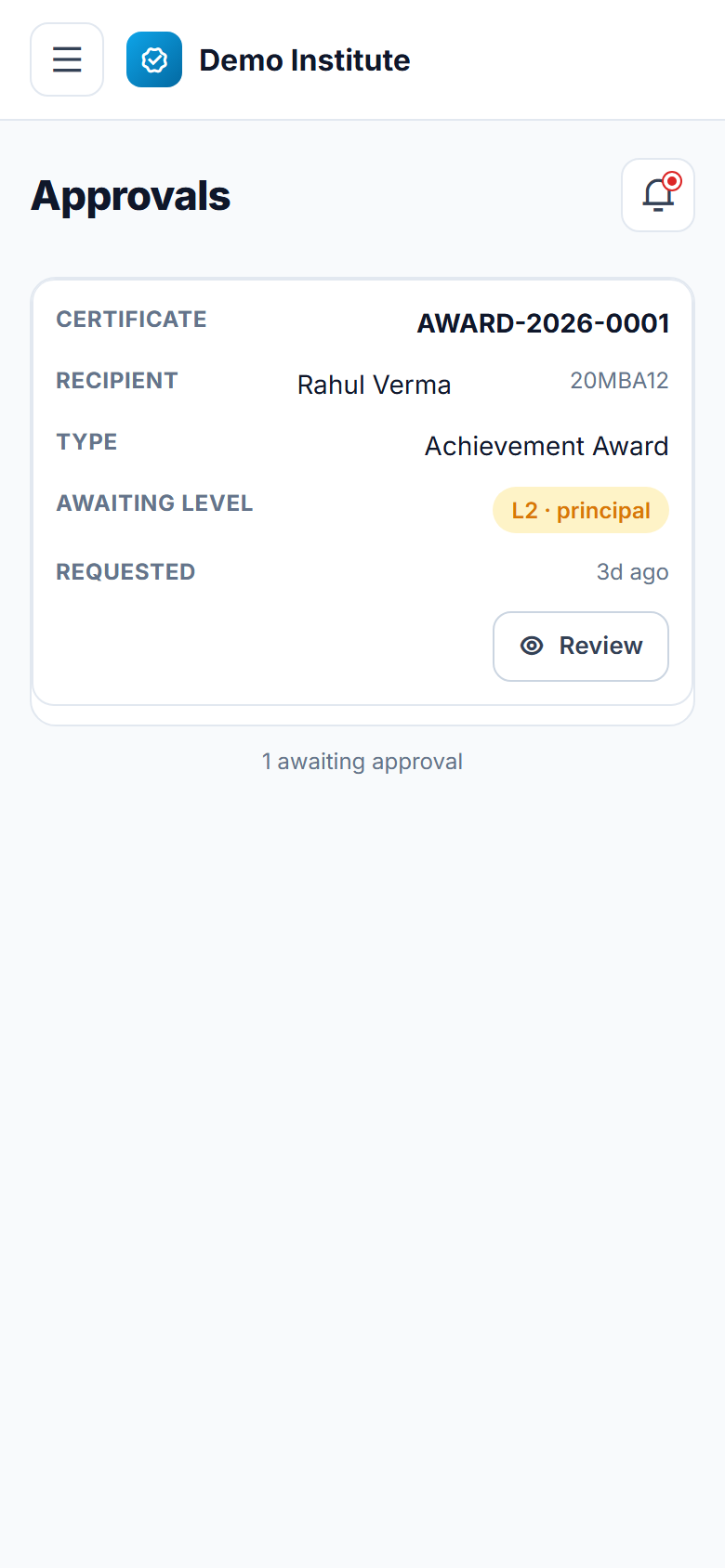 Certificate Generation & Verification Software screenshot