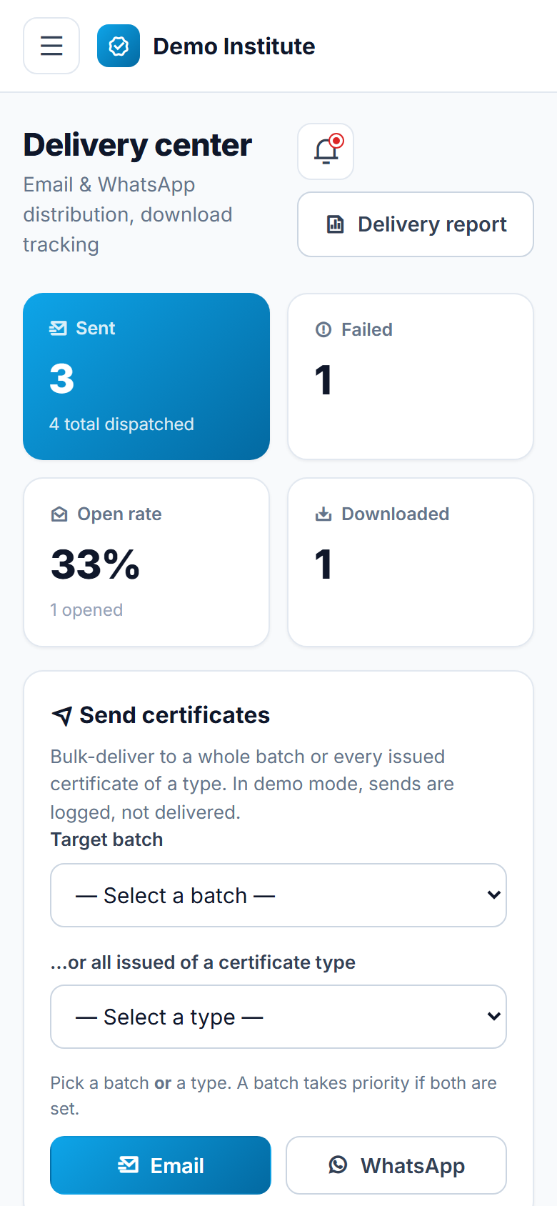 Certificate Generation & Verification Software screenshot